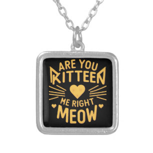 Purr-fect Pun / Minor pun Silver Plated Necklace