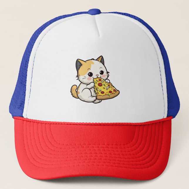 "Purr-fect Slice" Trucker Hat (Front)