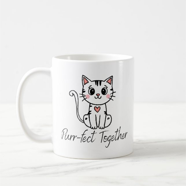Purr-fect Together Valentine's Day Mug (Left)