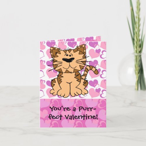 Purr_fect Valentine Cat Holiday Card