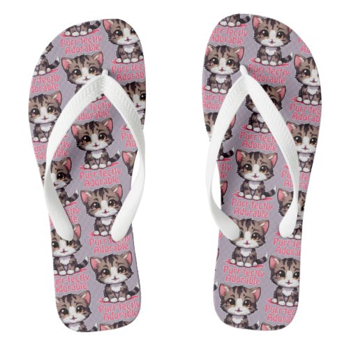 Purr_fectly Adorable Chibi Kawaii Kitten in Pink Flip Flops