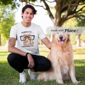 Purr-fectly Caffeinated Funny Cat Baby T-Shirt