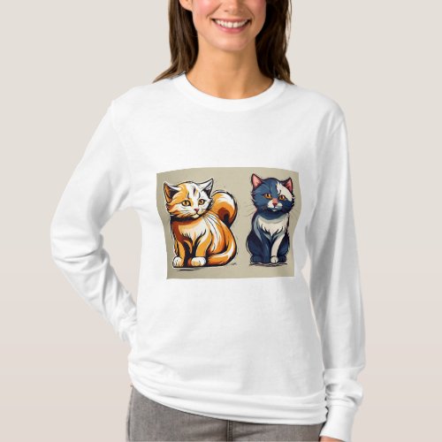 Purr_fectly Chic Adorable Cat Design for Girls T T_Shirt