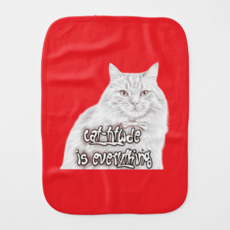 Purr-fectly Confident Baby Burp Cloth