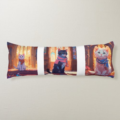 Purr_fectly Cozy Trio of Cat_Body Pillow Body Pillow