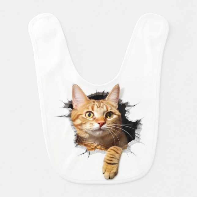 "Purr-fectly Cute Bibs" Baby Bib (Front)