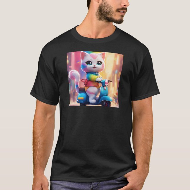 "Purr-fectly Cute: Cat Lover's T-Shirt" T-Shirt (Front)
