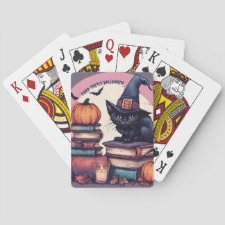 Purr-Fectly Halloween AI Fantasy Digital Art Print Poker Cards