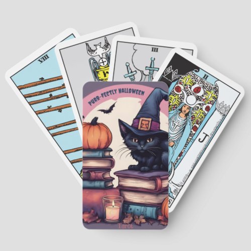 Purr_Fectly Halloween AI Fantasy Digital Art Print Tarot Cards