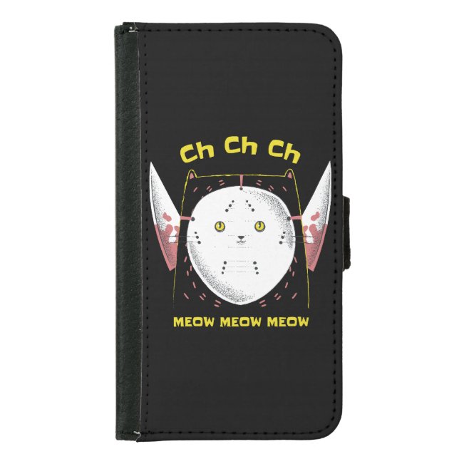Purr-fectly Horrifying Kitty Samsung Galaxy Wallet Case (Front)