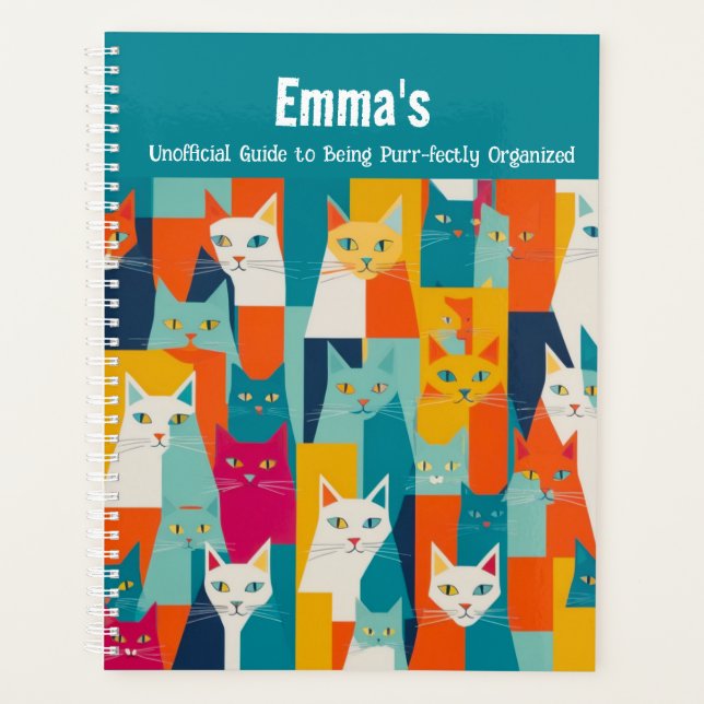 Purr-fectly Organized Cat Notebook (Front)