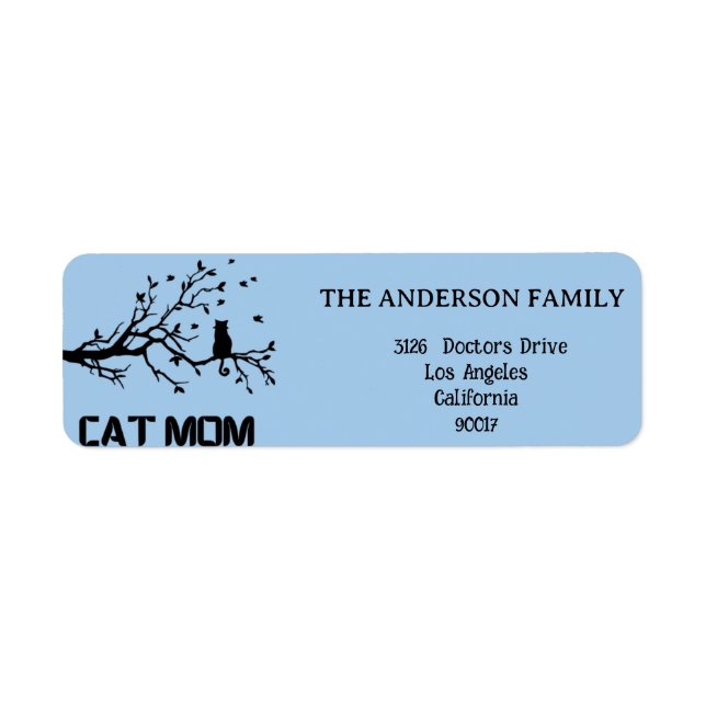 "Purr-fectly Proud Cat Mom Label (Front)
