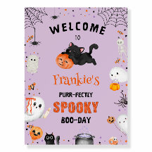 Purr-fectly Spooky Boo-day Cat Halloween 