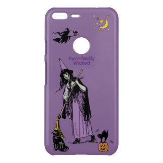 Purr-fectly Wicked Witch Cat Phone Case - Purple