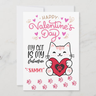 Purr-fectly Yours: Kitten Love on Valentine's Day Holiday Card