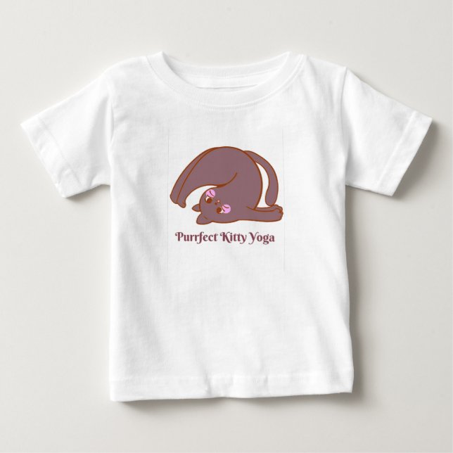 Purr-fectly Zen Cat Toddler  Baby T-Shirt (Front)