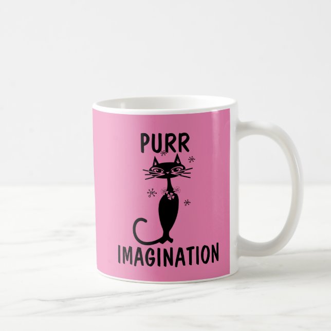 PURR IMAGINATION RETRO CAT COFFEE MUGS (Right)