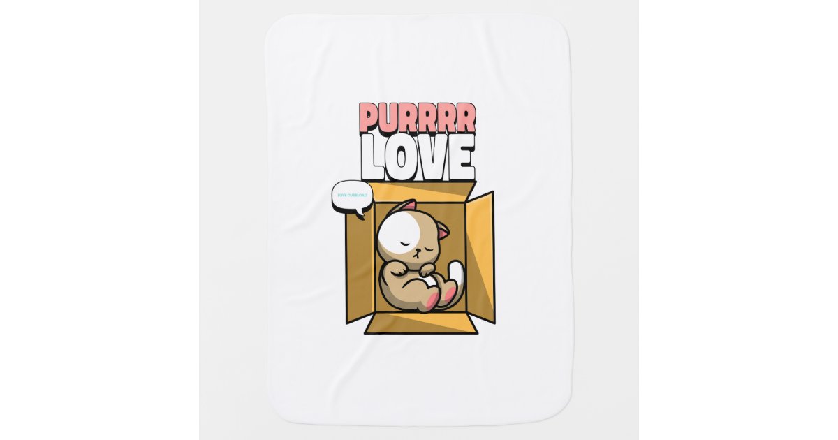 Purr Love Baby Blanket Zazzle