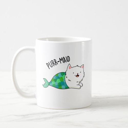 Purr_maid Funny Kitty Cat Mermaid Pun  Coffee Mug