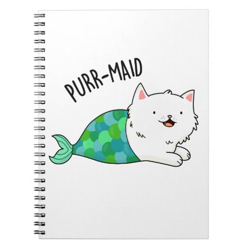 Purr_maid Funny Kitty Cat Mermaid Pun  Notebook
