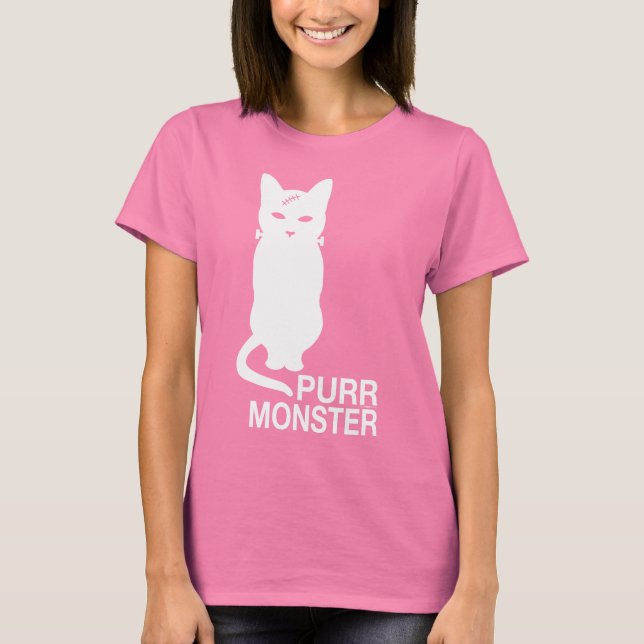 Purr Monster T-Shirt in Dark Colors (Front)