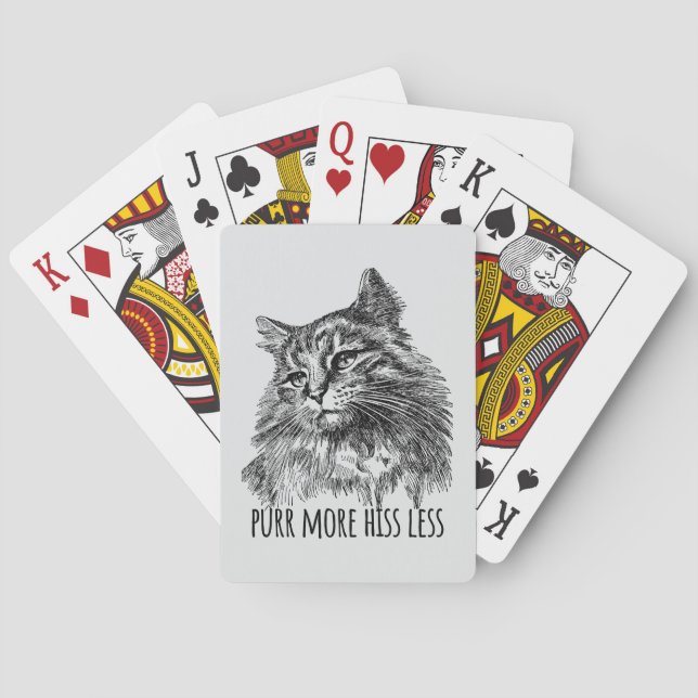 Purr More Hiss Less Pretty Kitty Poker Cards (Back)