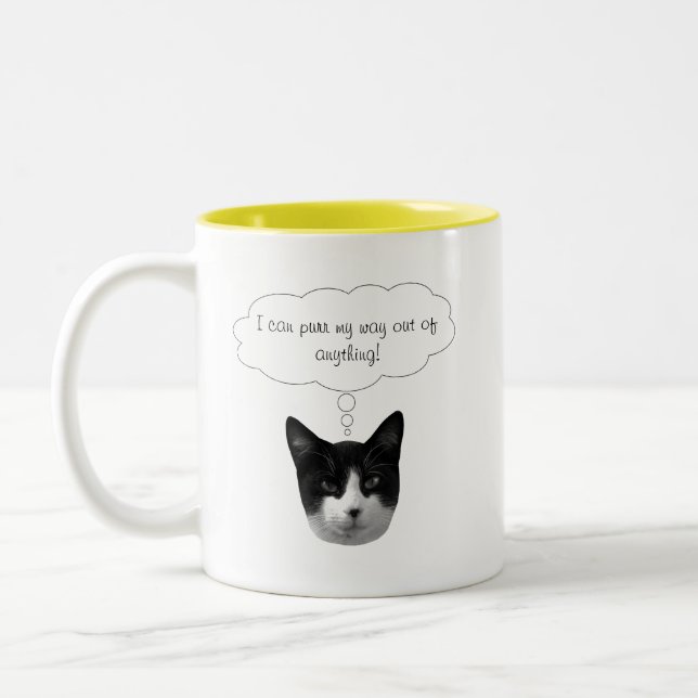 Purr My Way Out of Anything Mug (Left)