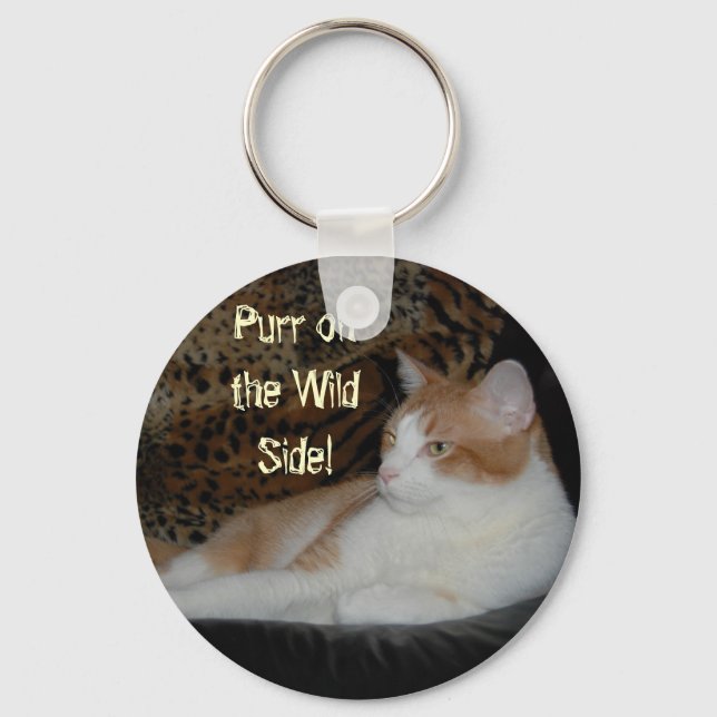 Purr on the Wild Side Keychain (Front)