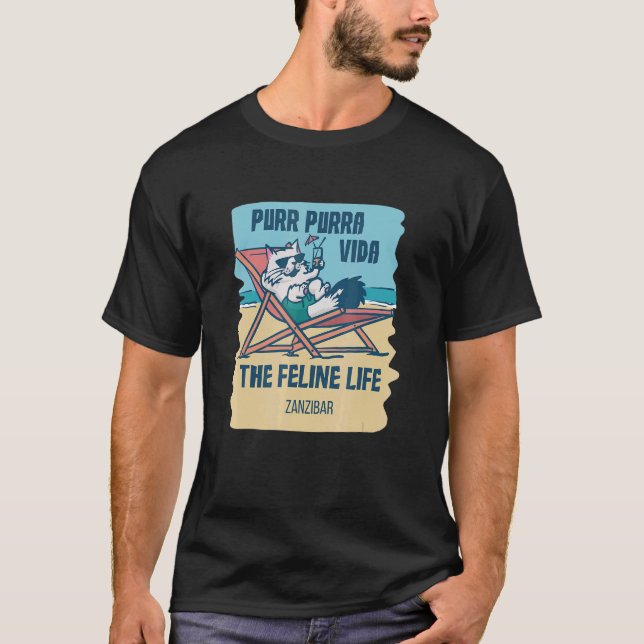 Purr Purra Vida The Feline Life Zanzibar T-Shirt (Front)