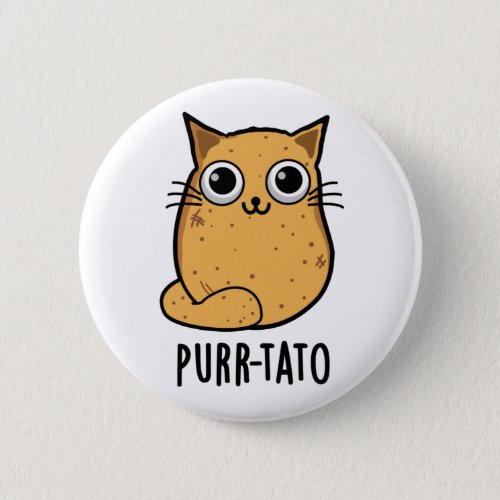 Purr_tato Funny Cat Potato Pun  Button