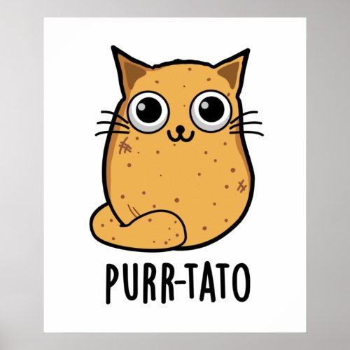 Purr_tato Funny Cat Potato Pun  Poster