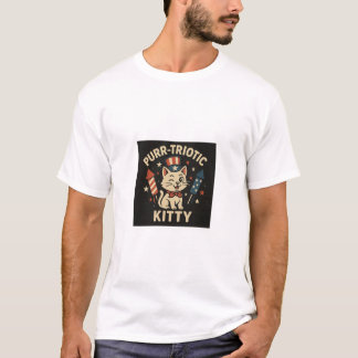 Purr-Triotic Kitty T-Shirt
