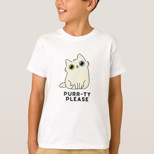 Purr_ty Please Funny Kitty Cat Pun T_Shirt