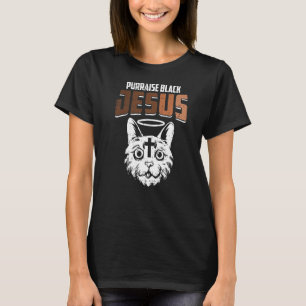 Purraise Black Jesus Black History Month Cute BLM T-Shirt