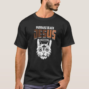 Purraise Black Jesus Black History Month Cute BLM T-Shirt
