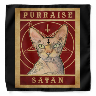 Purraise Satan Sphynx Cat Bandana