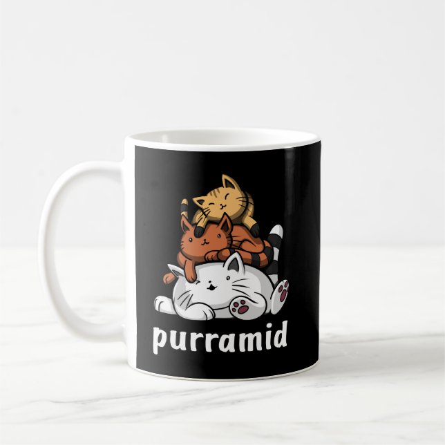 Purramid Cat Pyramids Cute Kitten Coffee Mug (Left)