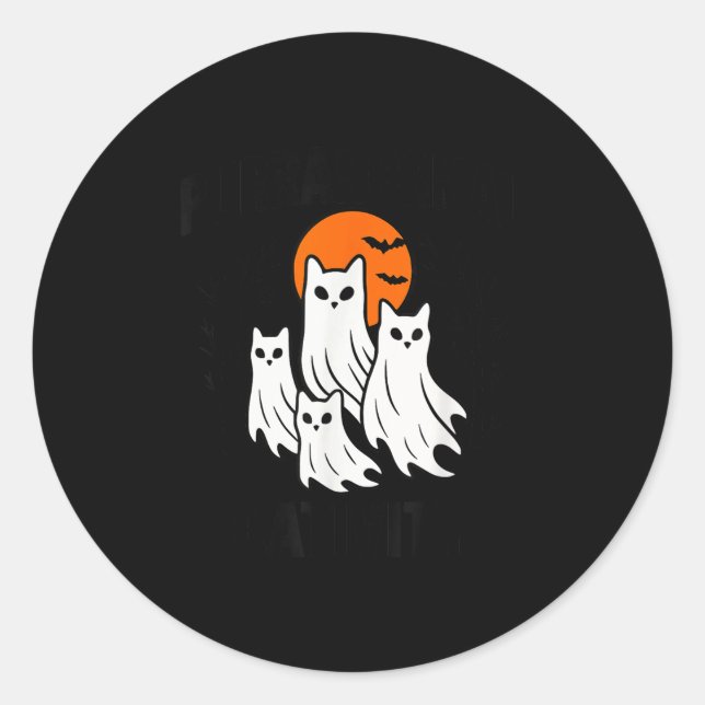 Purranormal Cativity Purranormal Activity Hallowee Classic Round Sticker (Front)