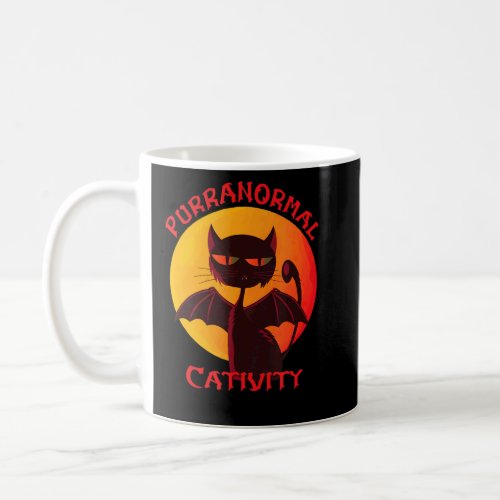 PurraNormal Cativity Spooky but Fun Black Vampire  Coffee Mug