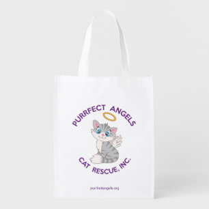Purrfect Angels Cat Rescue reusable grocery bag