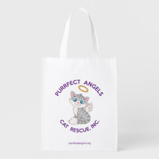 Purrfect Angels Cat Rescue reusable grocery bag