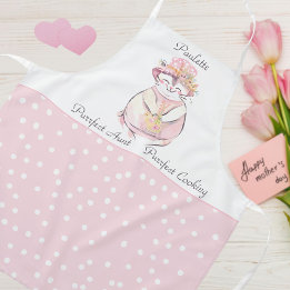 Purrfect Aunt Sweet Cat Personalized Apron