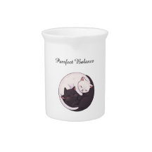 Purrfect Balance Yin Yang Cats Cute Cartoon Mug