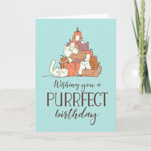 Purrfect Birthday Funny Cat Lover Birthday Card