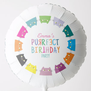 Purrfect Birthday Party Balloon