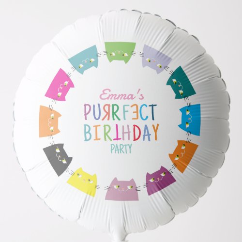 Purrfect Birthday Party Balloon