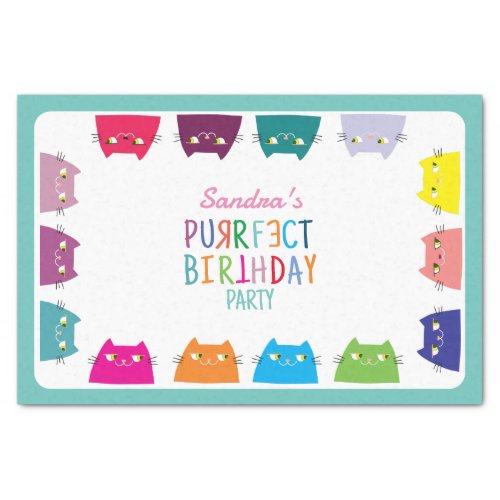 Purrfect Birthday Party Tissue Paper
