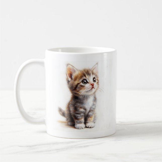 Purrfect Blend: Coffee & Cats, Customizable Mug (Left)