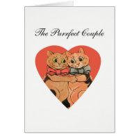 Purrfect Cat Couple Anniversary Card
