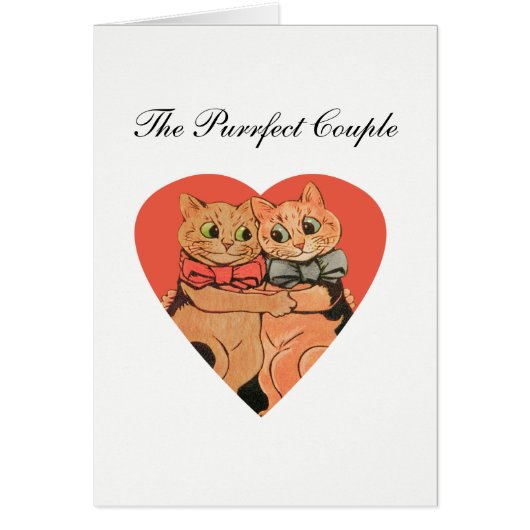 Purrfect Cat Couple Anniversary Card (Front)